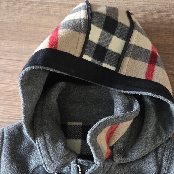 Kids Burberry Wool Duffle Coat - Picture 4 of 7